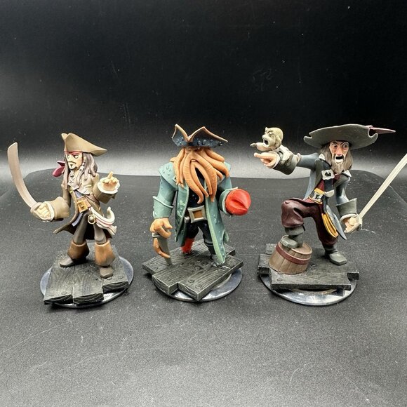 Disney Infinity Pirates of the Caribbean Jack Sparrow Davy Jones Captain Barbosa - Picture 1 of 7